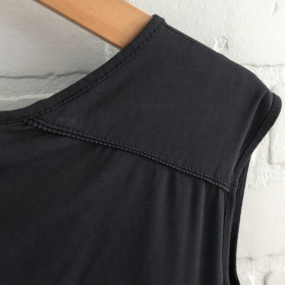 Claire France Y2K Mini dress Navy Striped Sleeveless Artsy Art wear Sz 14 - Picture 6 of 9